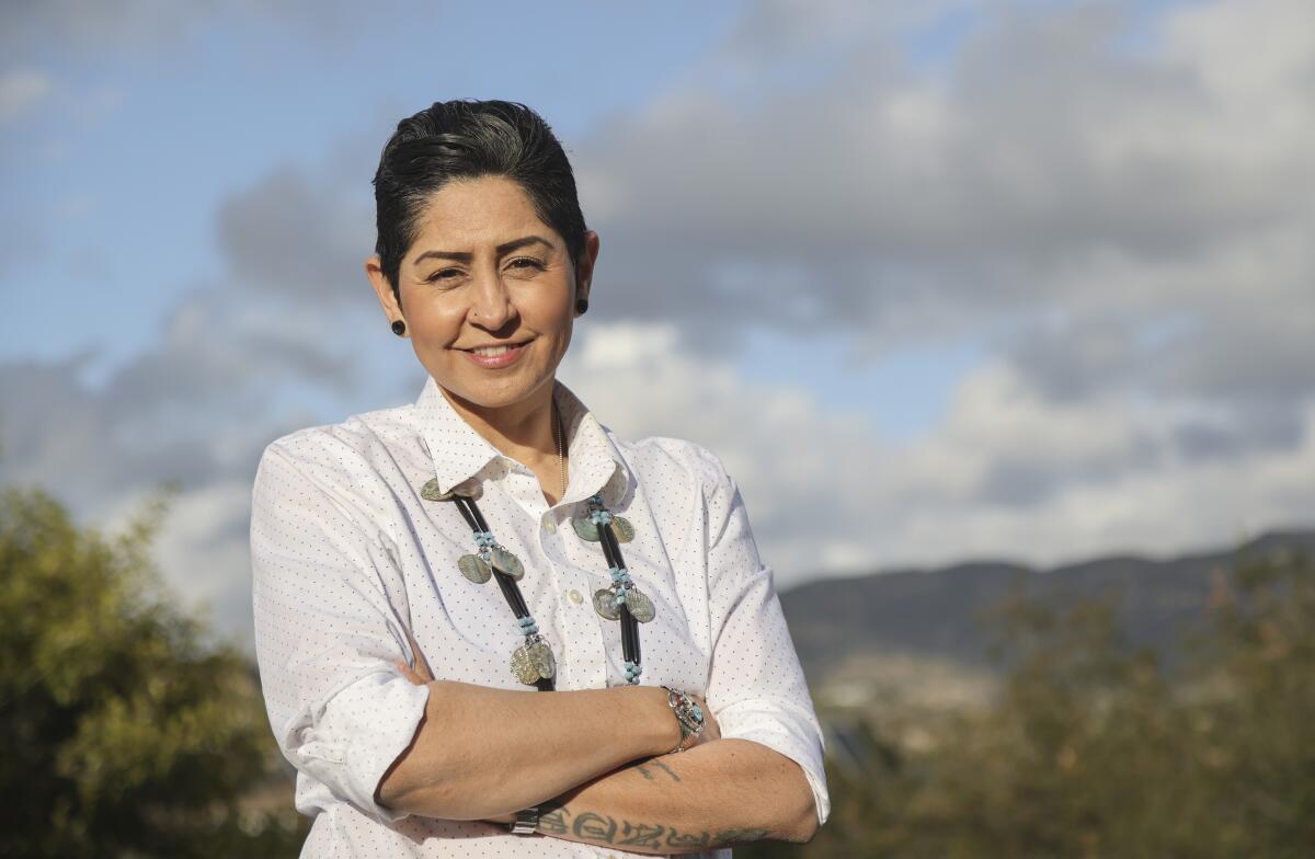 Jamul Indian Village chairwoman Erica M. Pinto poses for photos at the Jamul Indian Village.