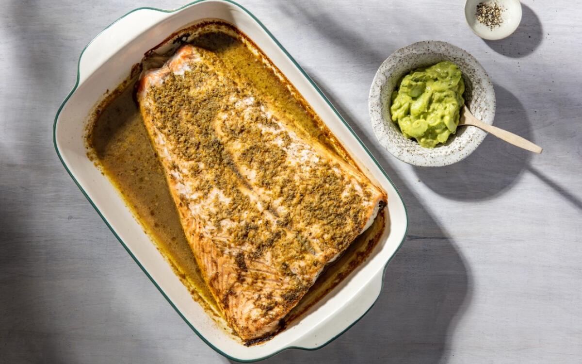 Slow-Roasted Salmon with Spiced Citrus Mojo