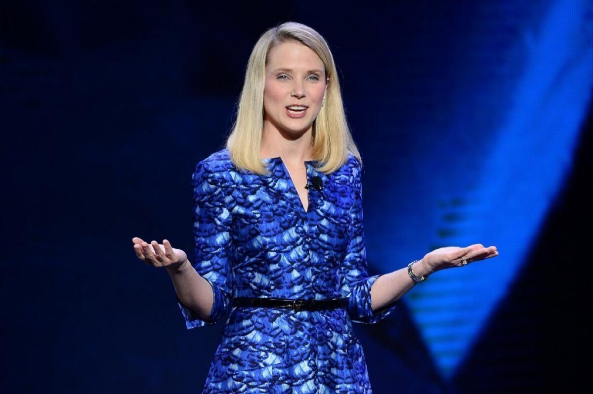 Can you drown on dry land? Yahoo CEO Marissa Mayer, seen here at the recent Consumer Electronics Show in Las Vegas, may be testing it out.