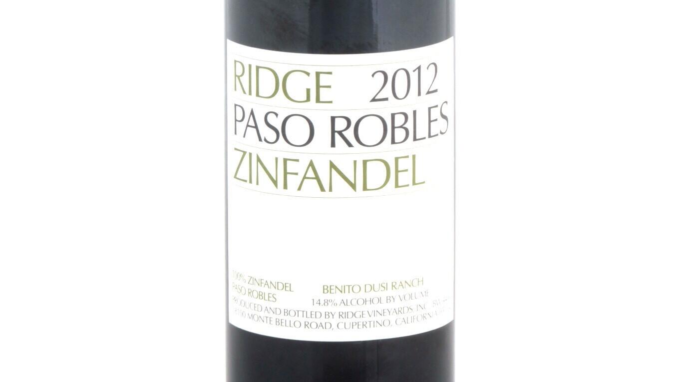 2012 Ridge Vineyards "Benito Dusi Ranch" Paso Robles Zinfandel (Central Coast)