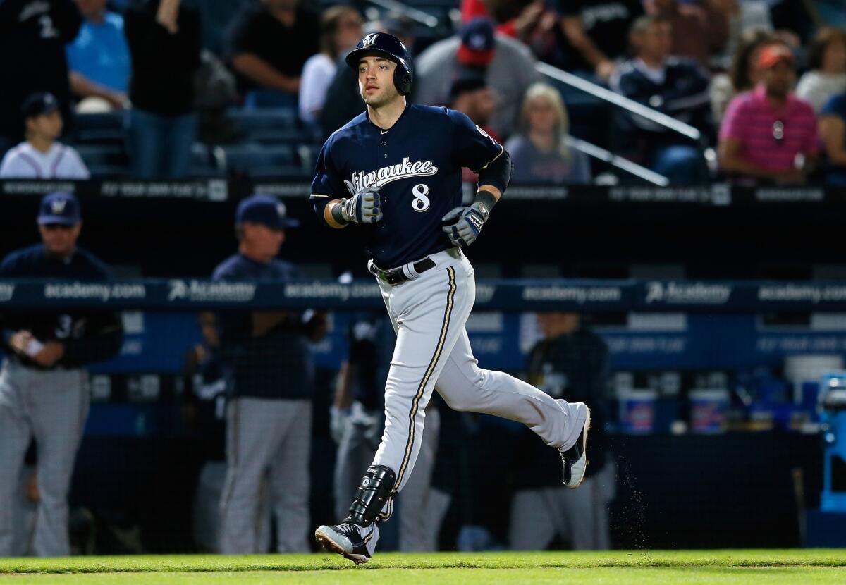 Ryan Braun was moved off of the Brewers' starting lineup Friday after suffering a flare-up of an oblique strain that had put him on the disabled list earlier this season.