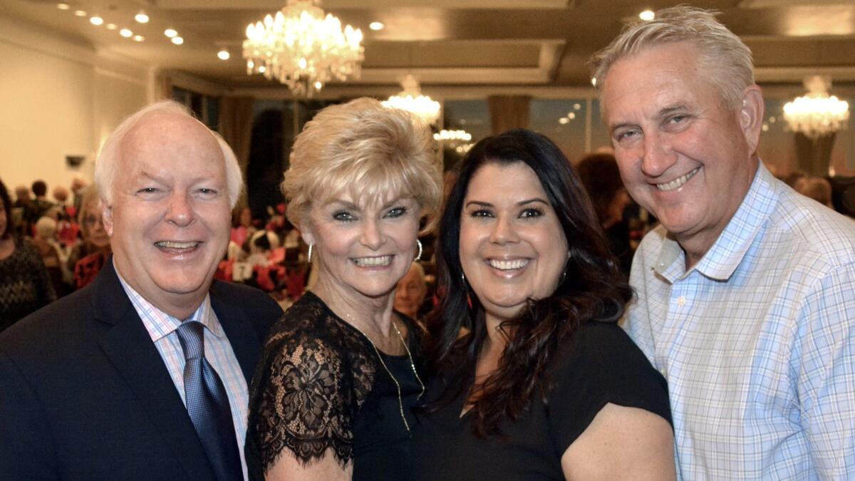 Former Burbank Mayor Bob Bowne and his wife Dianne, left, joined Darrell and Patricia Taylor for last week's evening of casino gaming to raise funds for CHLA.