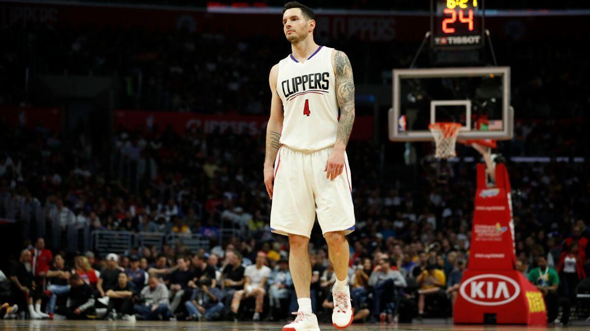 J.J. Redick during the second half of the Clippers' win over the Lakers on Saturday.