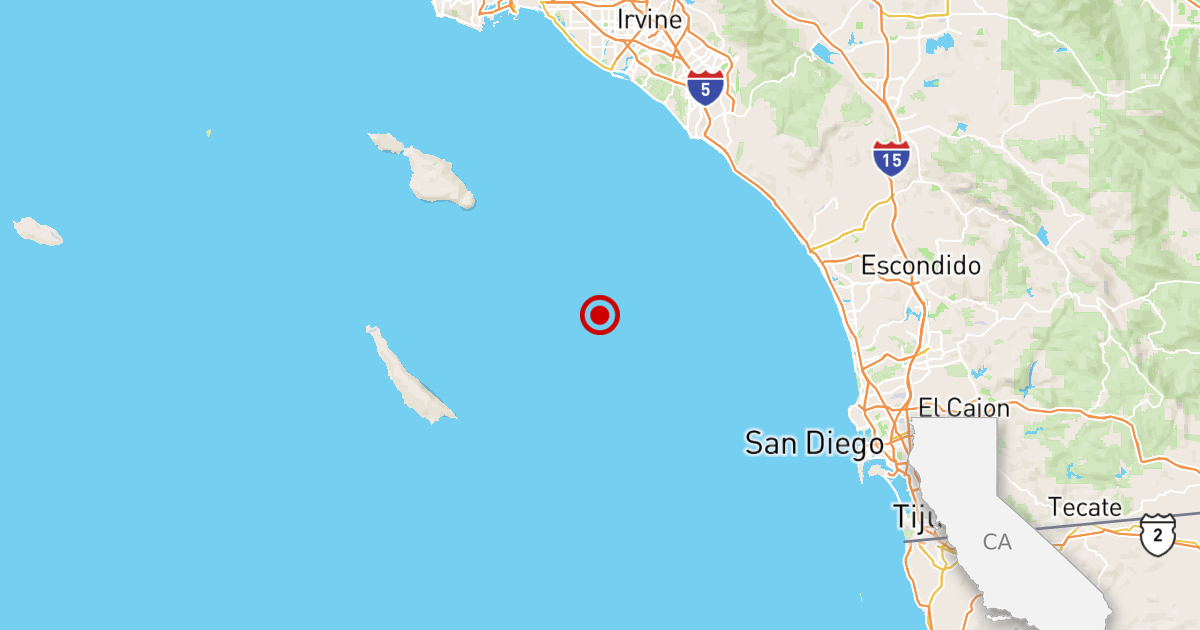 Earthquake near San Clemente