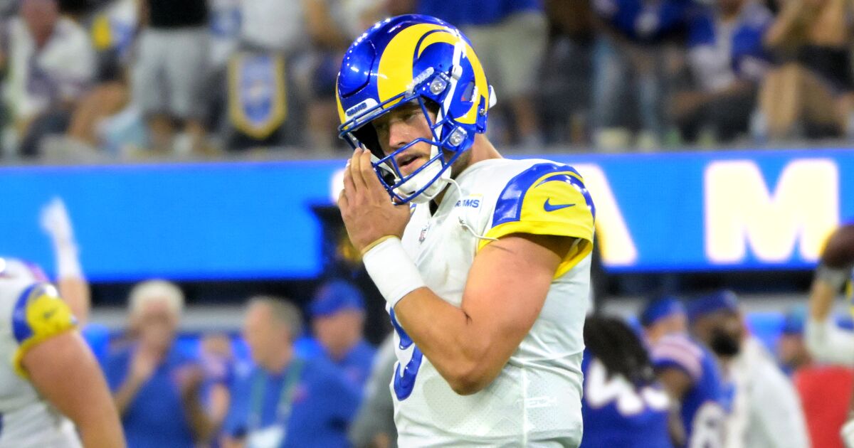 Already sacked seven times, Rams’ Matthew Stafford gets new line