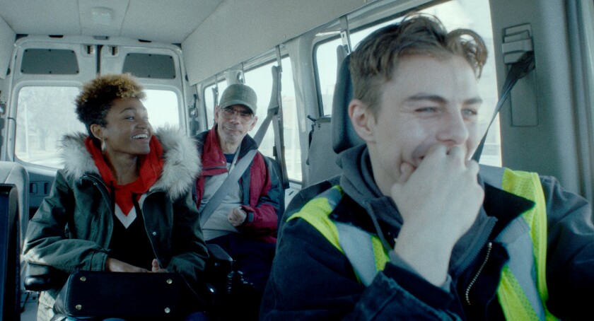 Lauren "Lolo" Spencer, Steve Wolski and Chris Galust in the movie "Give Me Liberty."