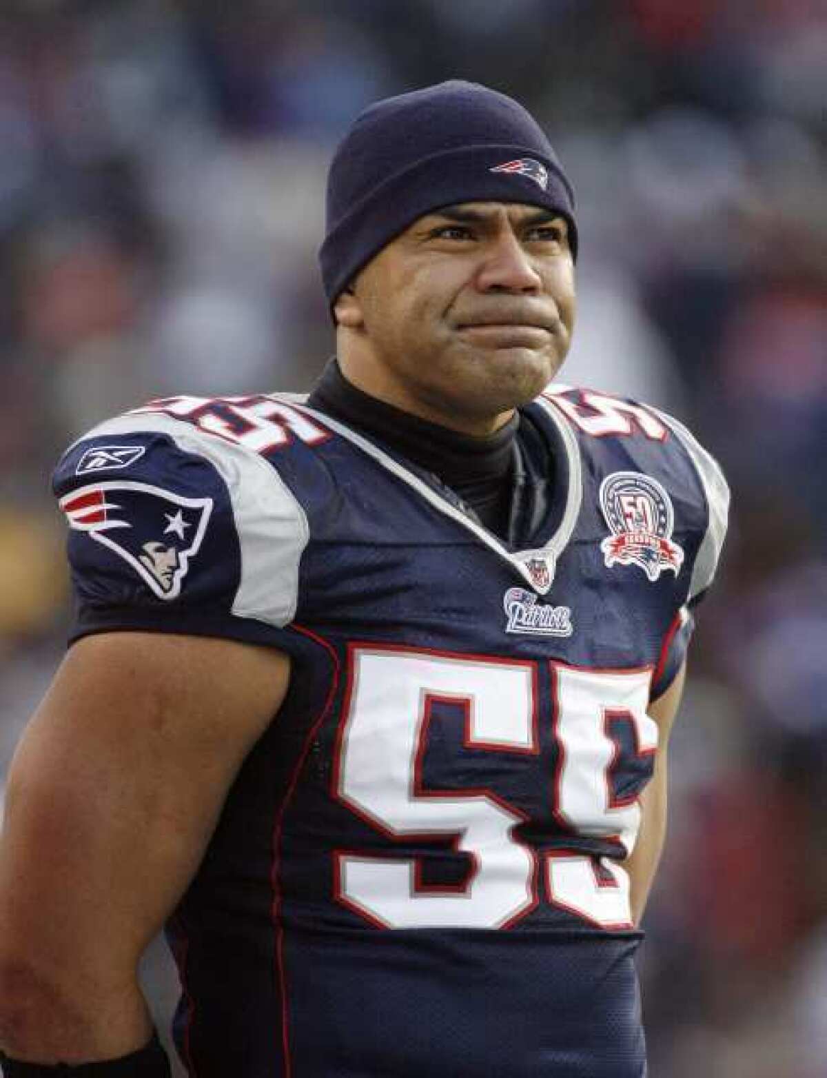 Junior Seau with the New England Patriots in 2010.