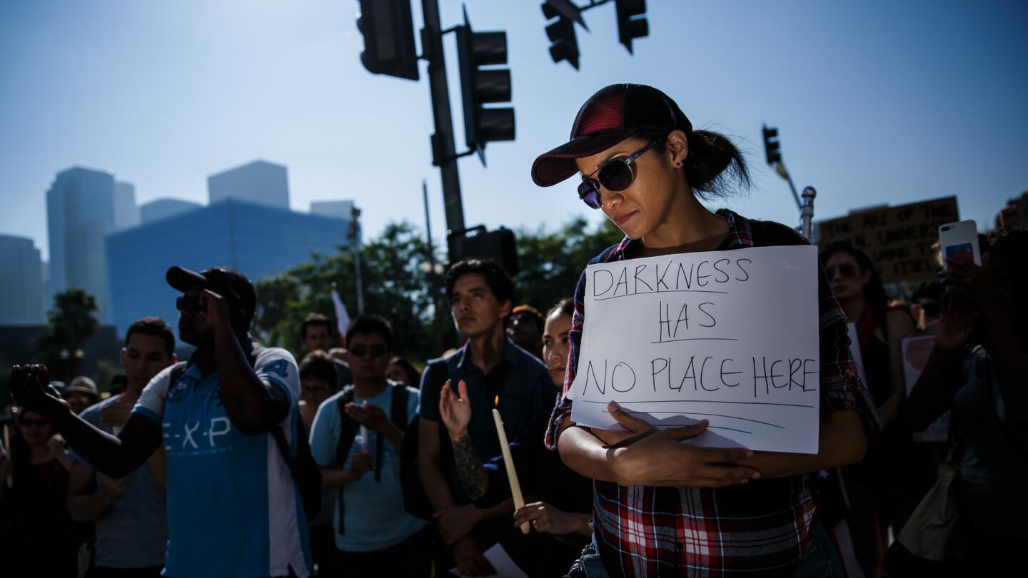 Protesters denounce Charlottesville violence