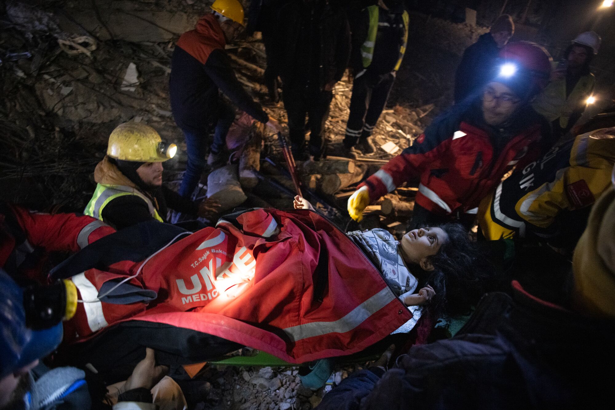 urkish medics and search and rescue teams work alongside USAID Los Angeles County Fire Department Urban Search and Rescue