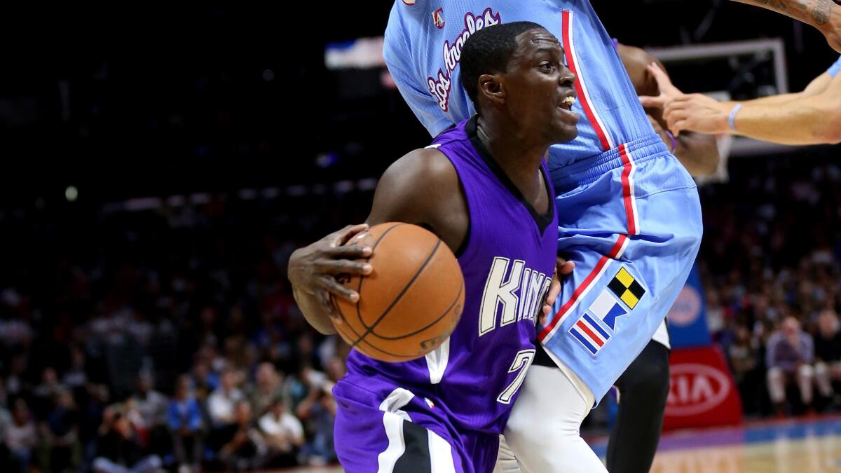 Sacramento Kings guard Darren Collison drives to the basket during a game against the Clippers at Staples Center on Nov. 2.