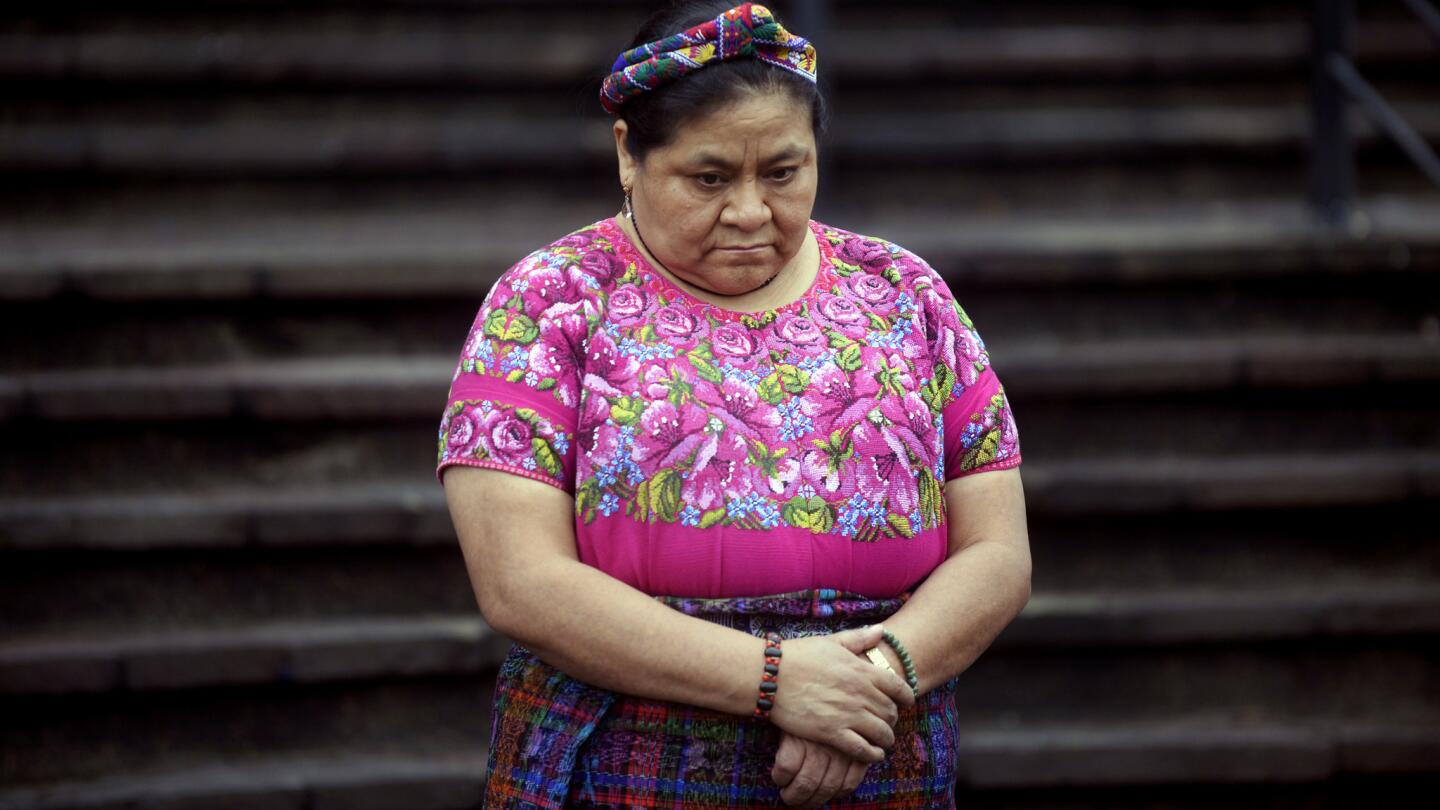 Guatemalan activist Rigoberta Menchú Tum, whose parents were among tens of thousands of Indians killed in her country's civil war, and her Peasant Unity Committee struggled for Indian land rights and better wages for farmworkers. The Nobel committee cited her work for social justice and ethno-cultural reconciliation based on respect for the rights of indigenous peoples."