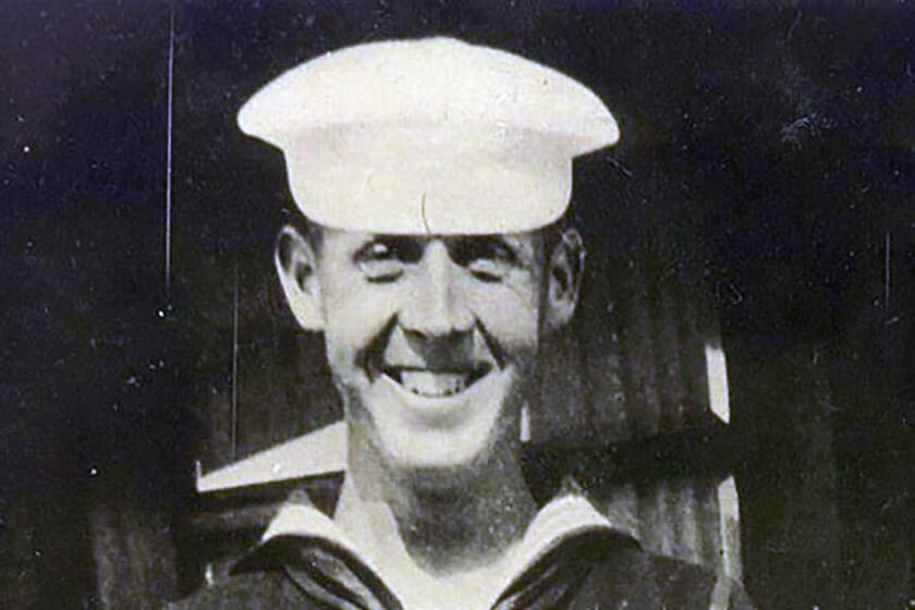 This undated photo shows Petty Officer 1st Class Charles E. Hudson of Stockton, Calif.  