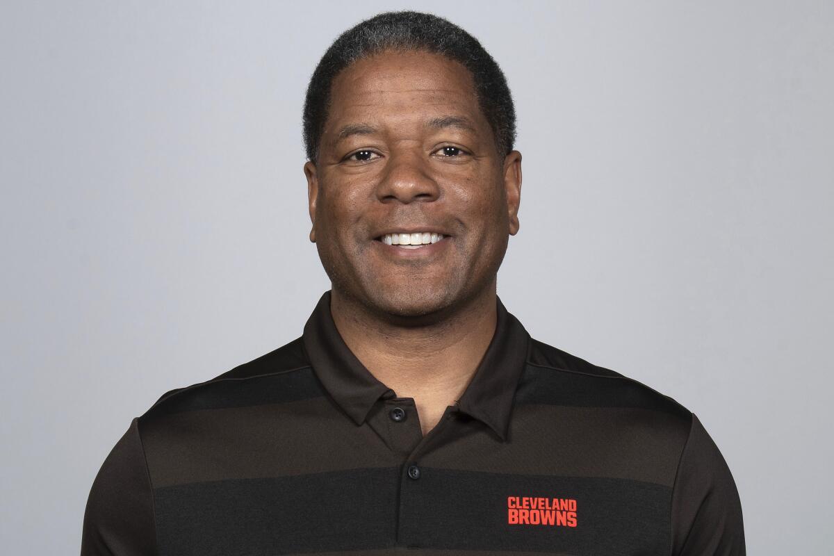 FILE- This is a 2019 photo of Steve Wilks of the Cleveland Browns NFL football team. Wilks is the new defensive coordinator at Missouri, where he replaced Ryan Walters after his departure for Illinois. (AP Photo)