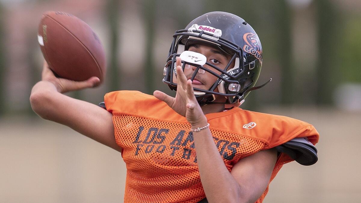 Quarterback Brandon Tinoco believes the Los Amigos High football team will bounce back from last year's 2-8 season.