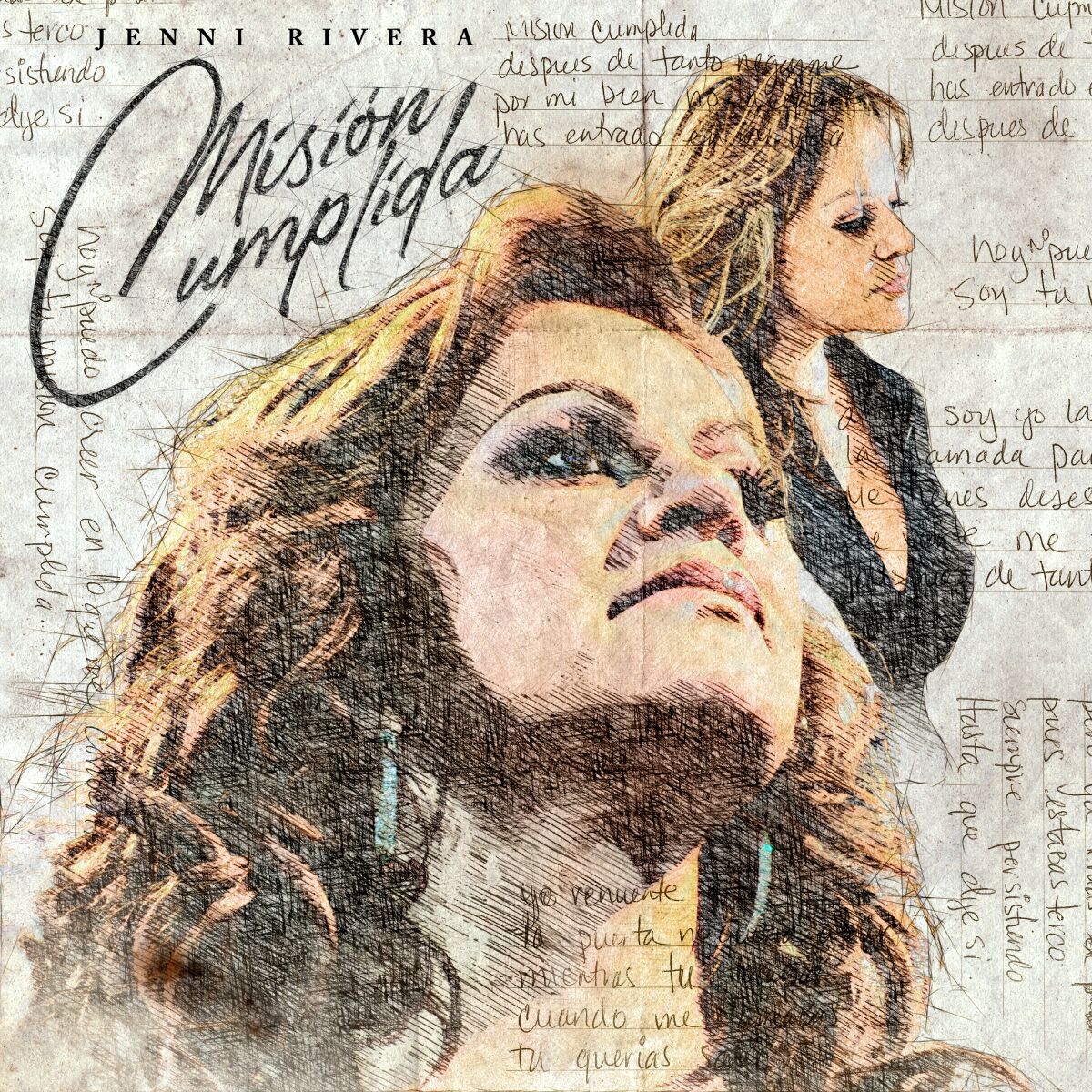 Carátula del sencillo "Misión Cumplida" de Jenni Rivera.