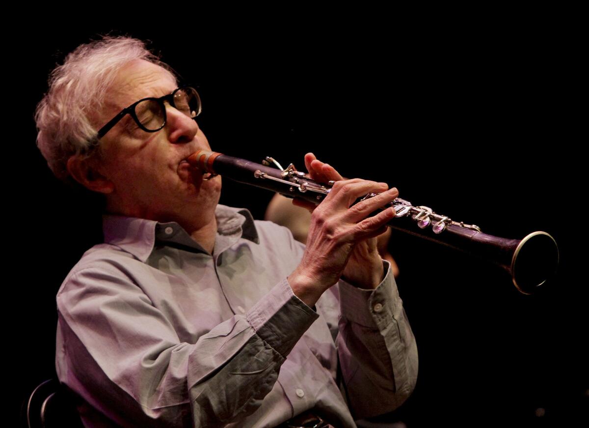 Woody Allen has been playing the clarinet since his youth. His jazz band performs in August in Los Angeles.