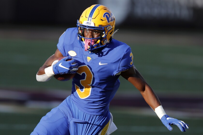 Pittsburgh wide receiver Jordan Addison runs the ball against Boston College in October.