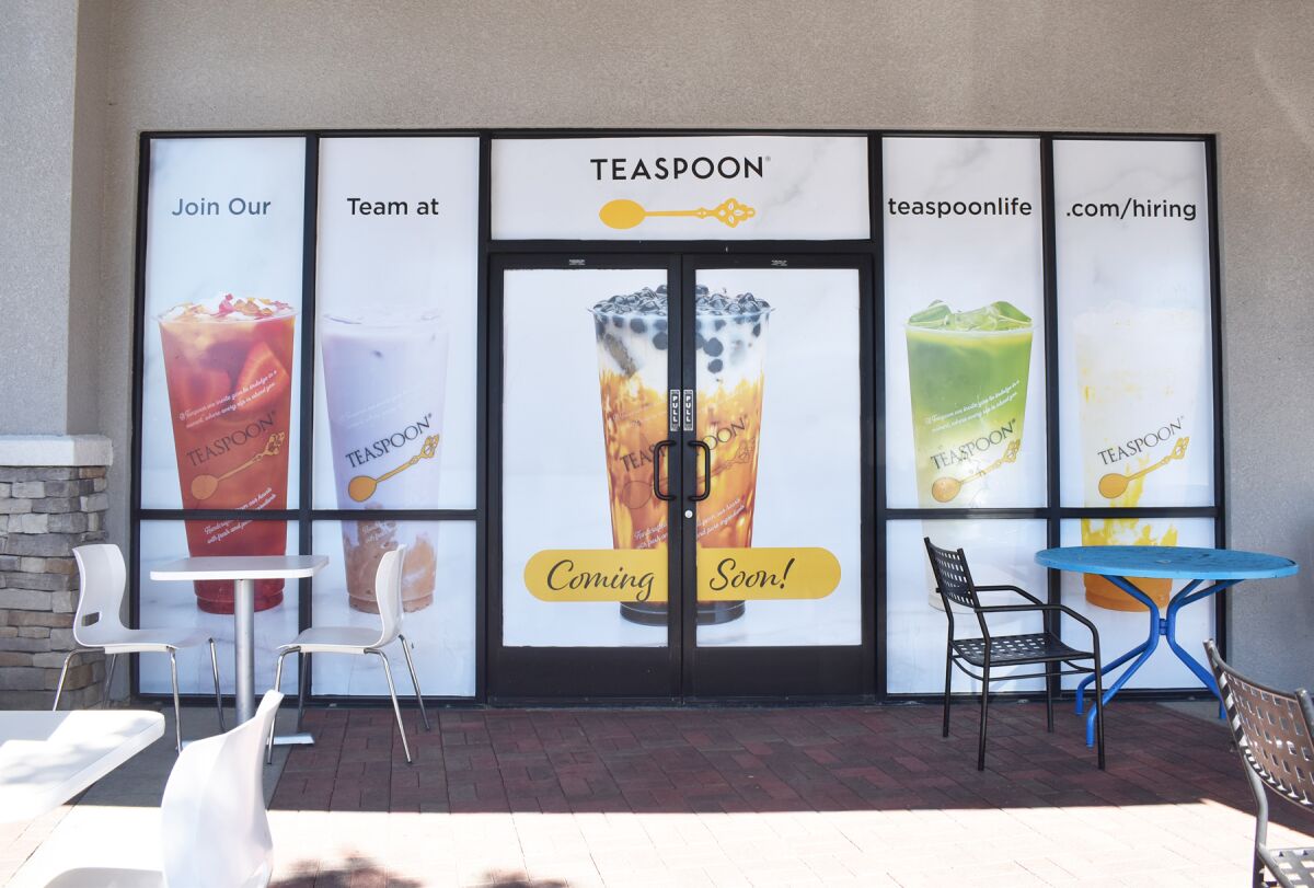 Teaspoon is coming to Suite 183 at 10550 Craftsman Way in 4S Ranch.