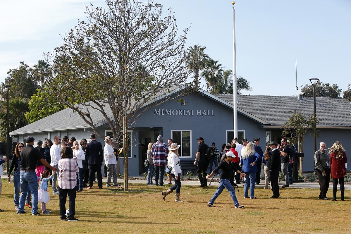 Visitors were invited to tour Memorial Hall after a dedication ceremony on Saturday morning.