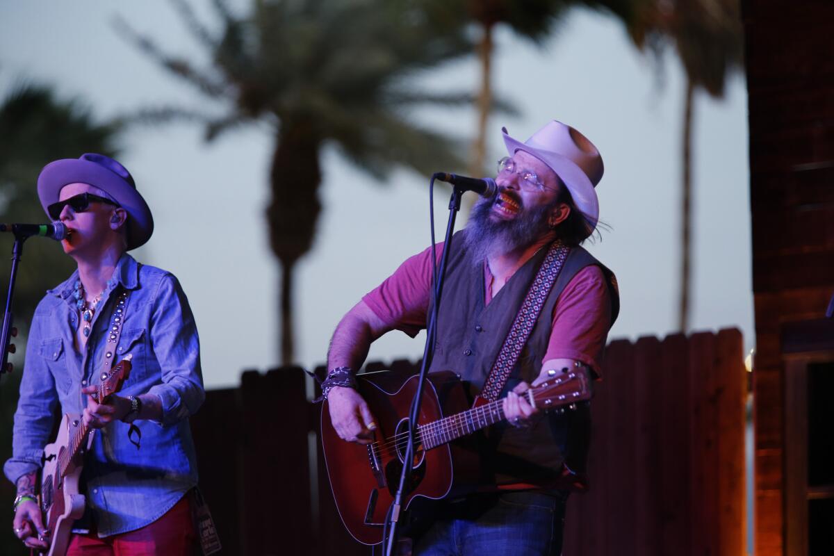 Steve Earle performs Friday at the Stagecoach festival in Indio.