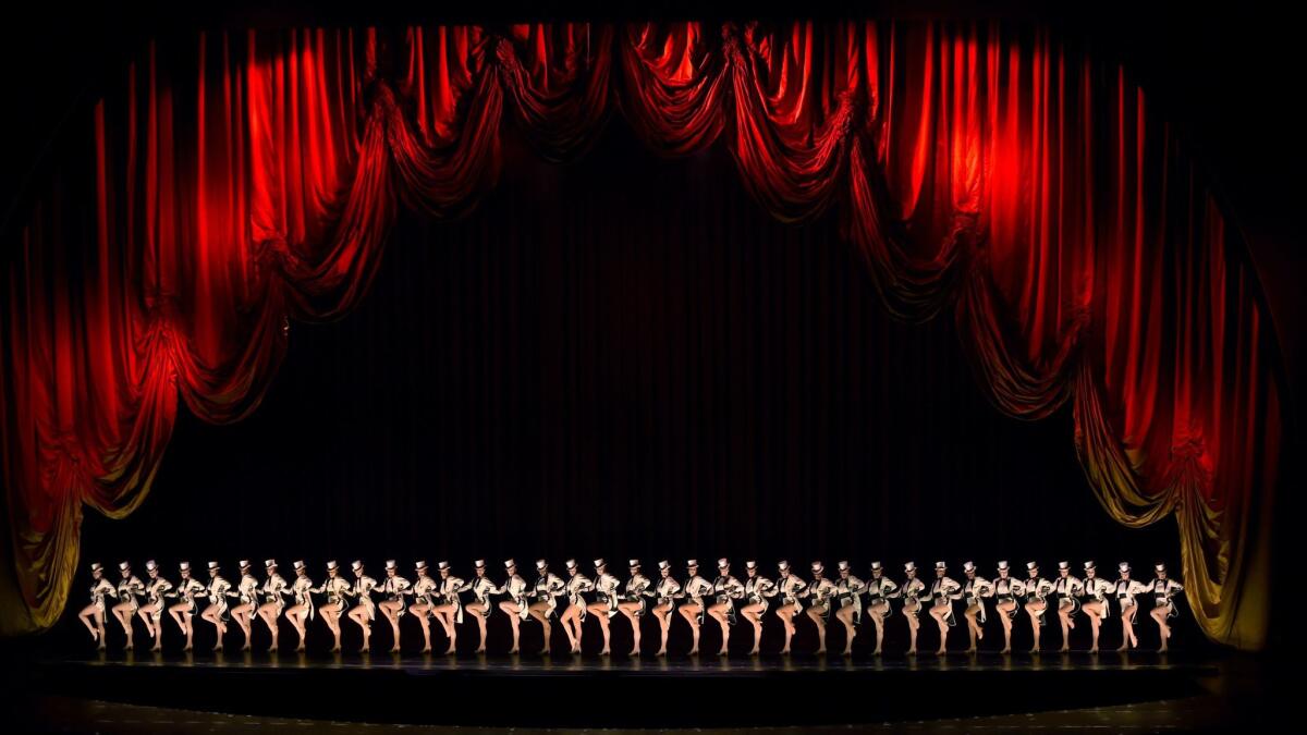 The Rockettes perform in the 2016 New York Spectacular at Radio City Music Hall.