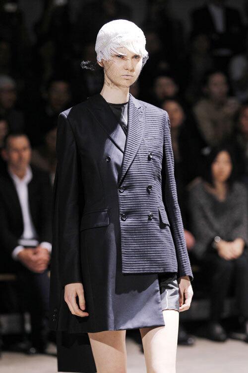 A look from the Comme des Garçons spring-summer 2011 runway collection shown during Paris Fashion Week.