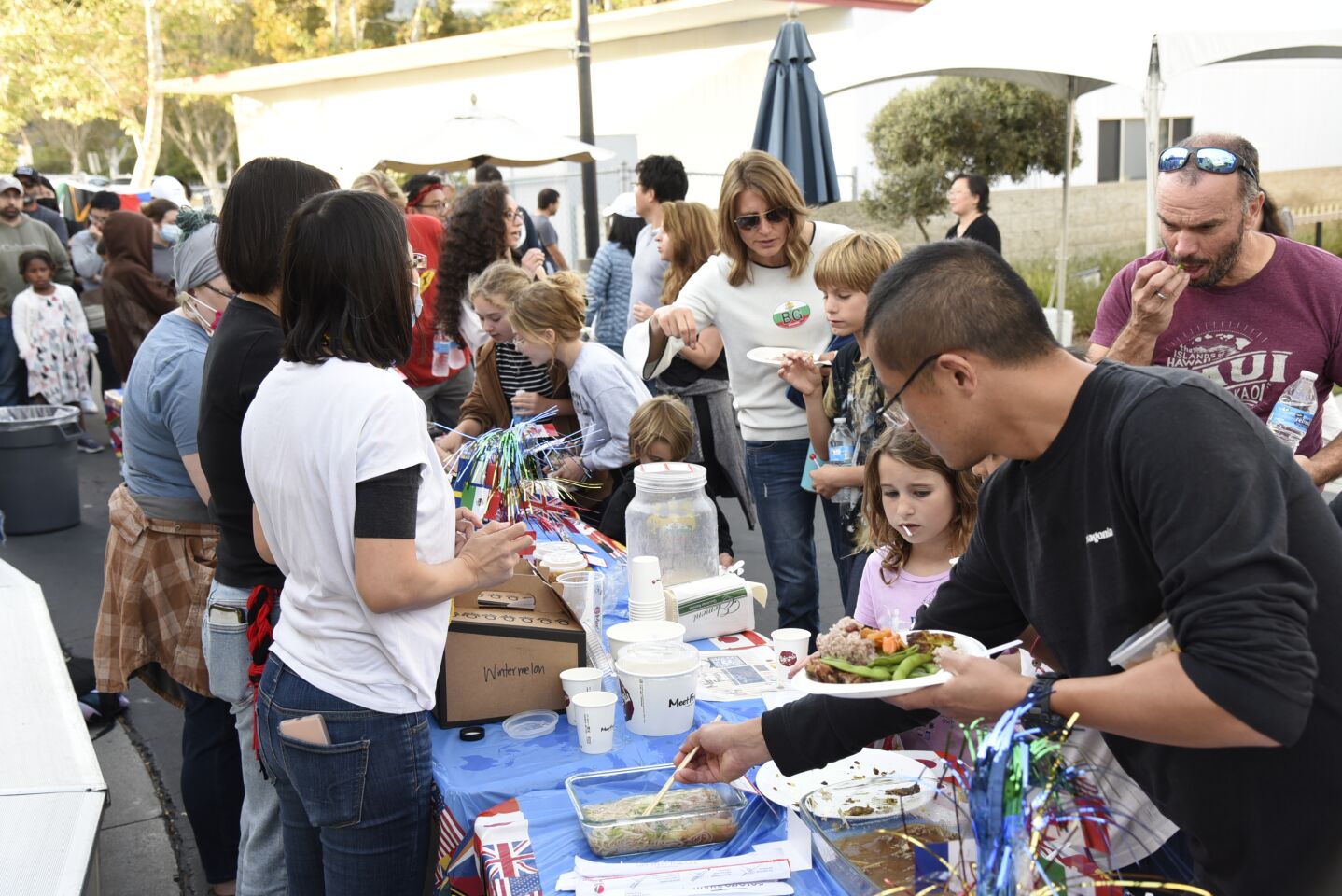 Families brought many of their delicacies to share with others