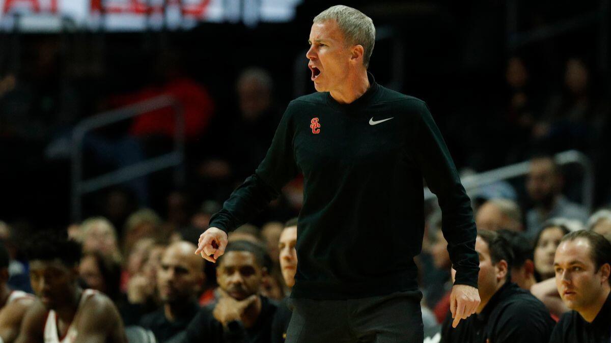 USC basketball coach Andy Enfield hopes a strong recruiting class can help the Trojans bounce back from a losing season.