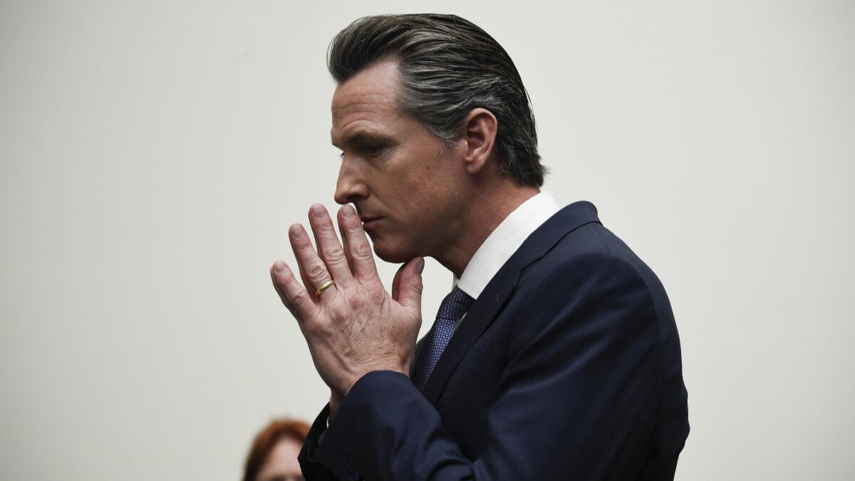 Democratic gubernatorial candidate Gavin Newsom last month.