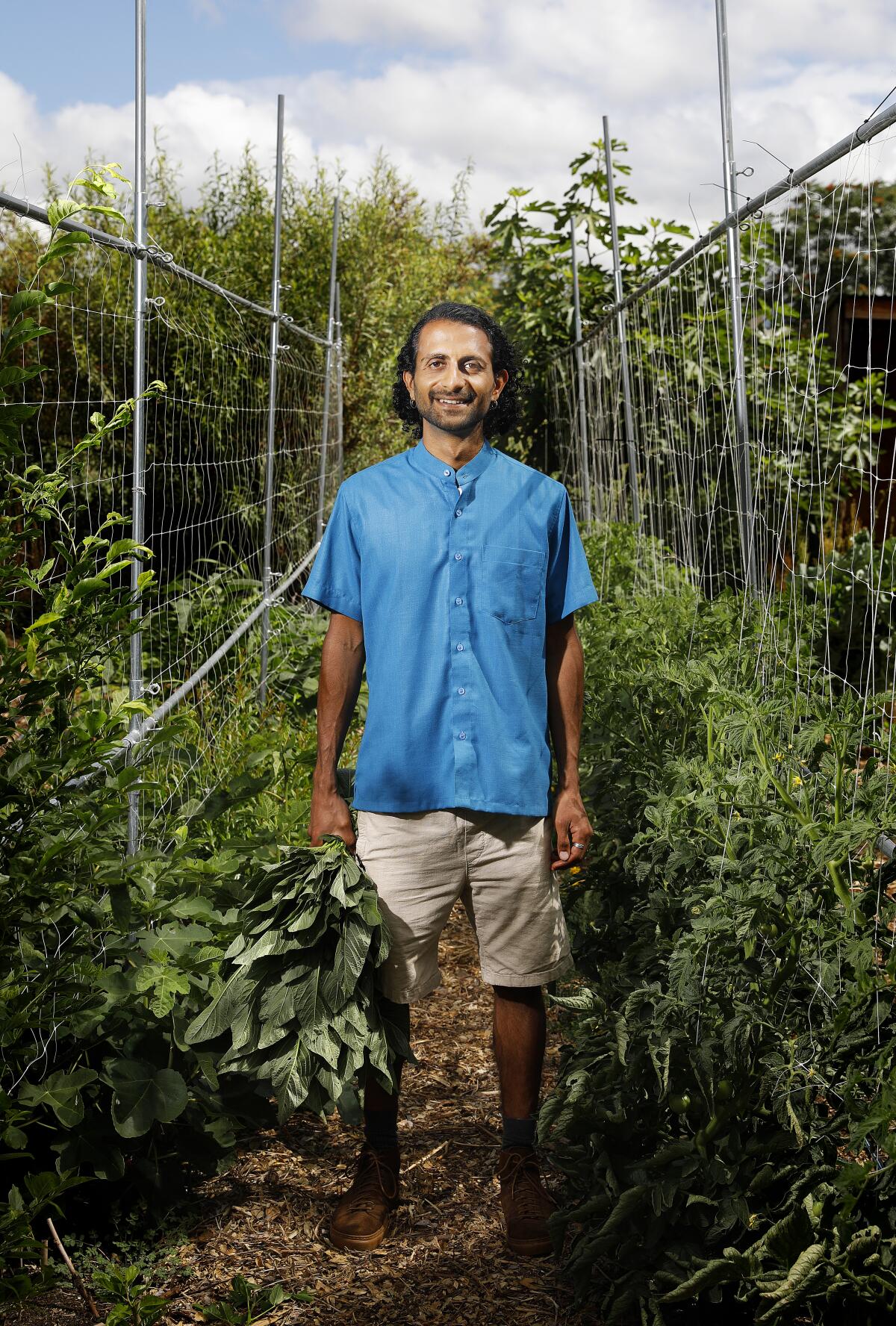 Organic gardener Rishi Kumar.