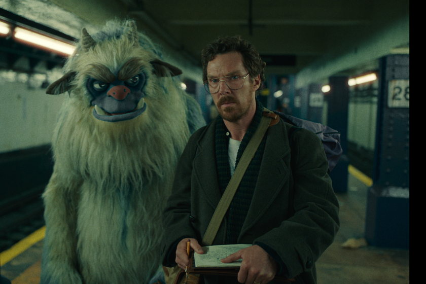 Eric, the life-size monster puppet, and Benedict Cumberbatch as Vincent.