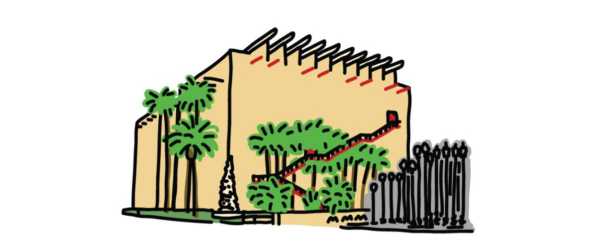 Illustration of the BCAM building at LACMA