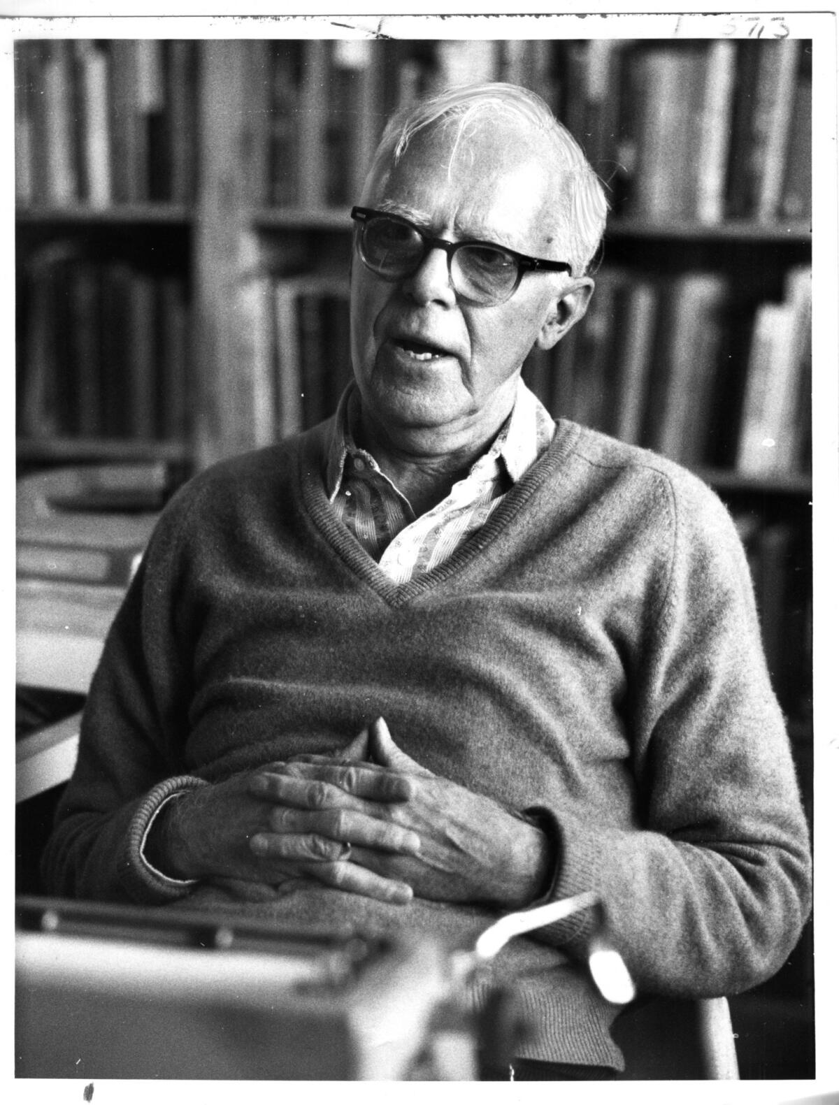 Martin Gardner, a prolific mathematics and science writer known for popularizing recreational and debunking paranormal claims.