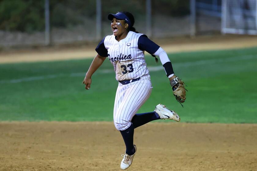 Shortstop Kaniya Bragg of Garden Grove Pacifica is The Times' softball player of the year.