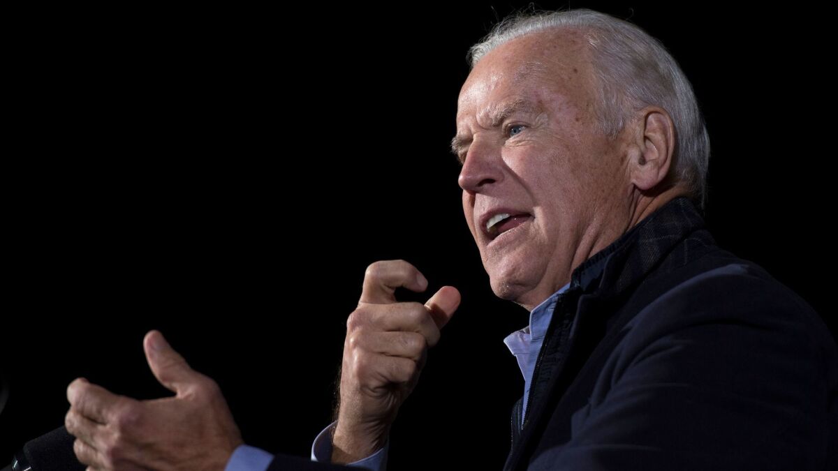 Vice President Joe Biden during a campaign rally in Virginia on the eve of the November election. After his speech, Biden remarked backstage on the lack of apparent enthusiasm for the Democratic nominee, Hillary Clinton.
