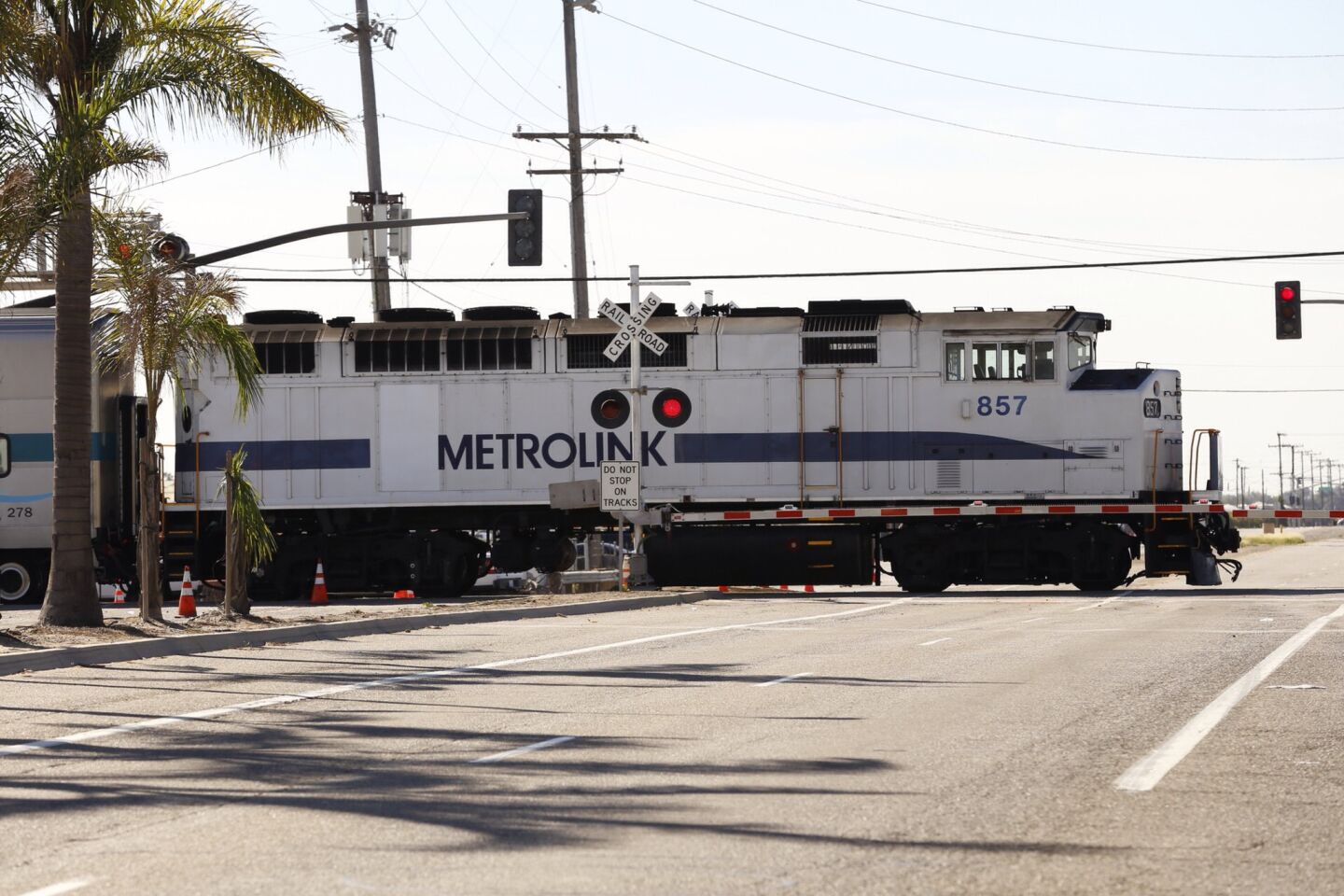 The Metrolink track at the intersection of Rice Avenue and 5th Street in Oxnard was operational Feb. 25.