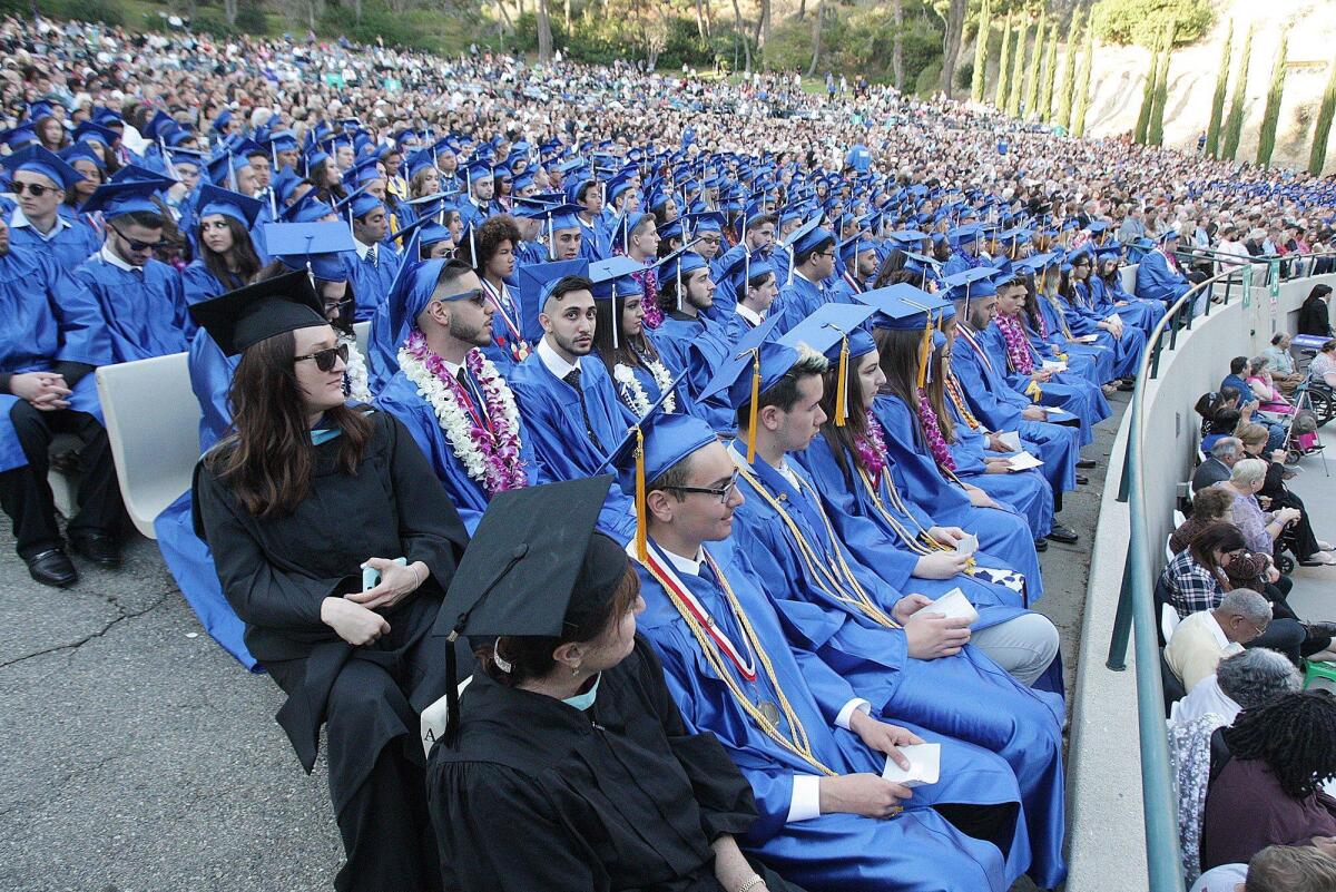 The Starlight Bowl is filled to capactity for the graduation ceremony for the 2016 class of Burbank High School at the Starlight Bowl in Burbank on Friday, May 27, 2016.