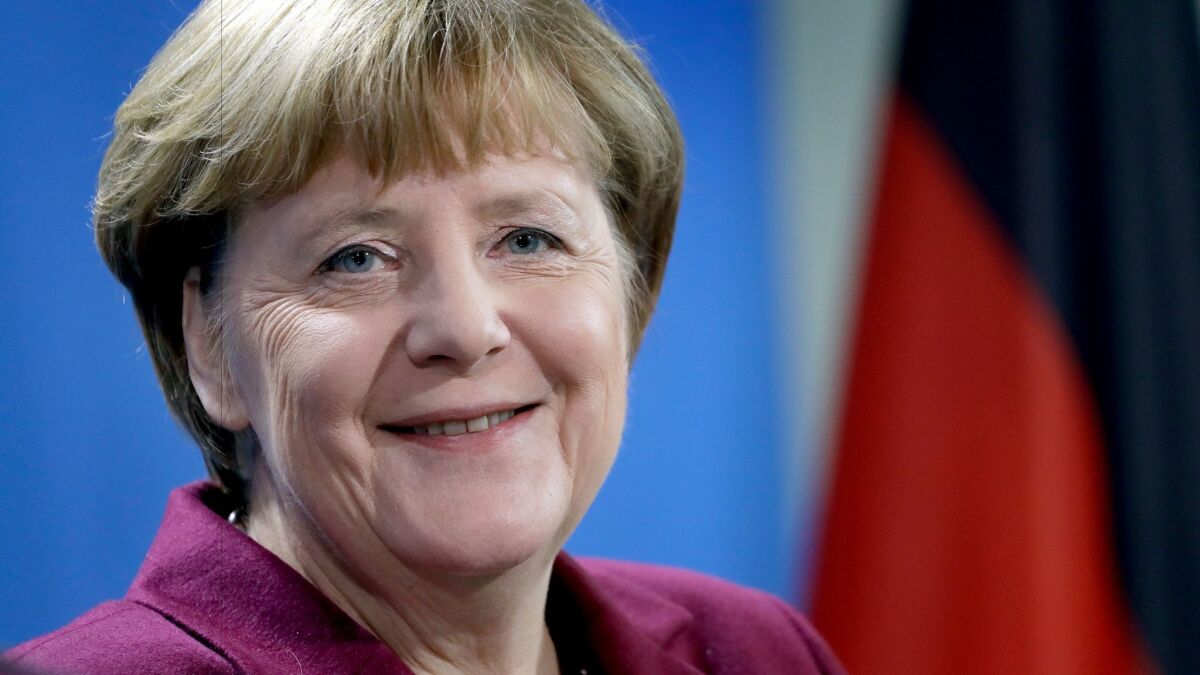 German Chancellor Angela Merkel at a Nov. 8 news conference in Berlin.