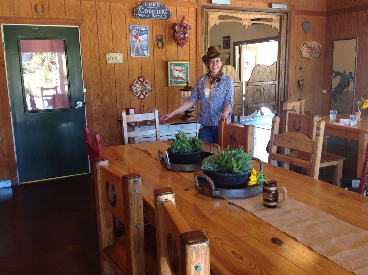 The saloon-style cafe at Betty's Pie Whole in Encinitas. — Pam Kragen