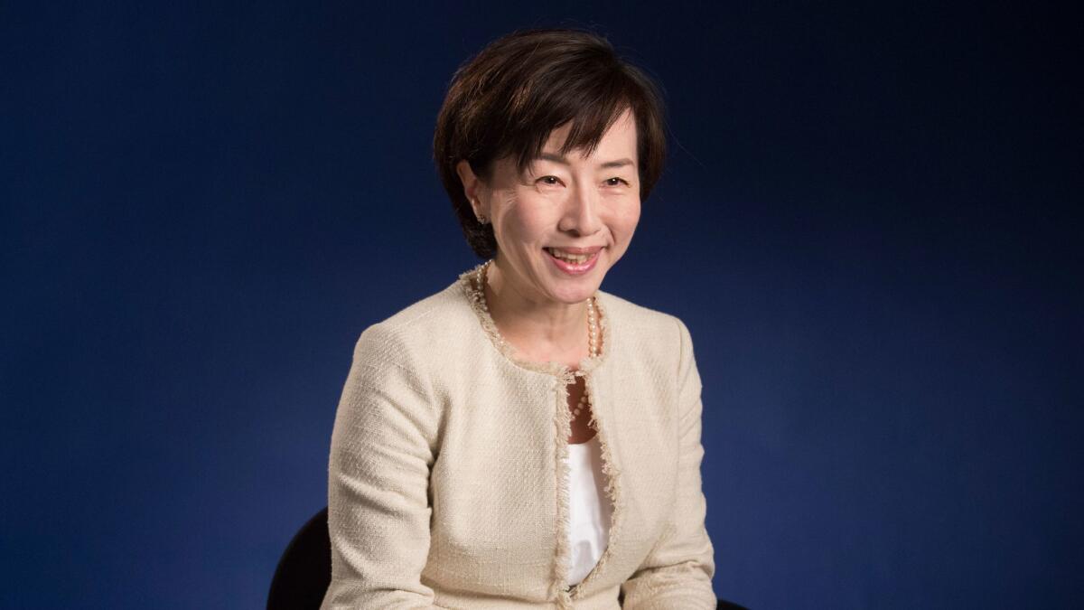 Kaori Sasaki, president and CEO of ewoman Inc., photographed in the Los Angeles Times studio during an interview on Oct. 31, 2016.