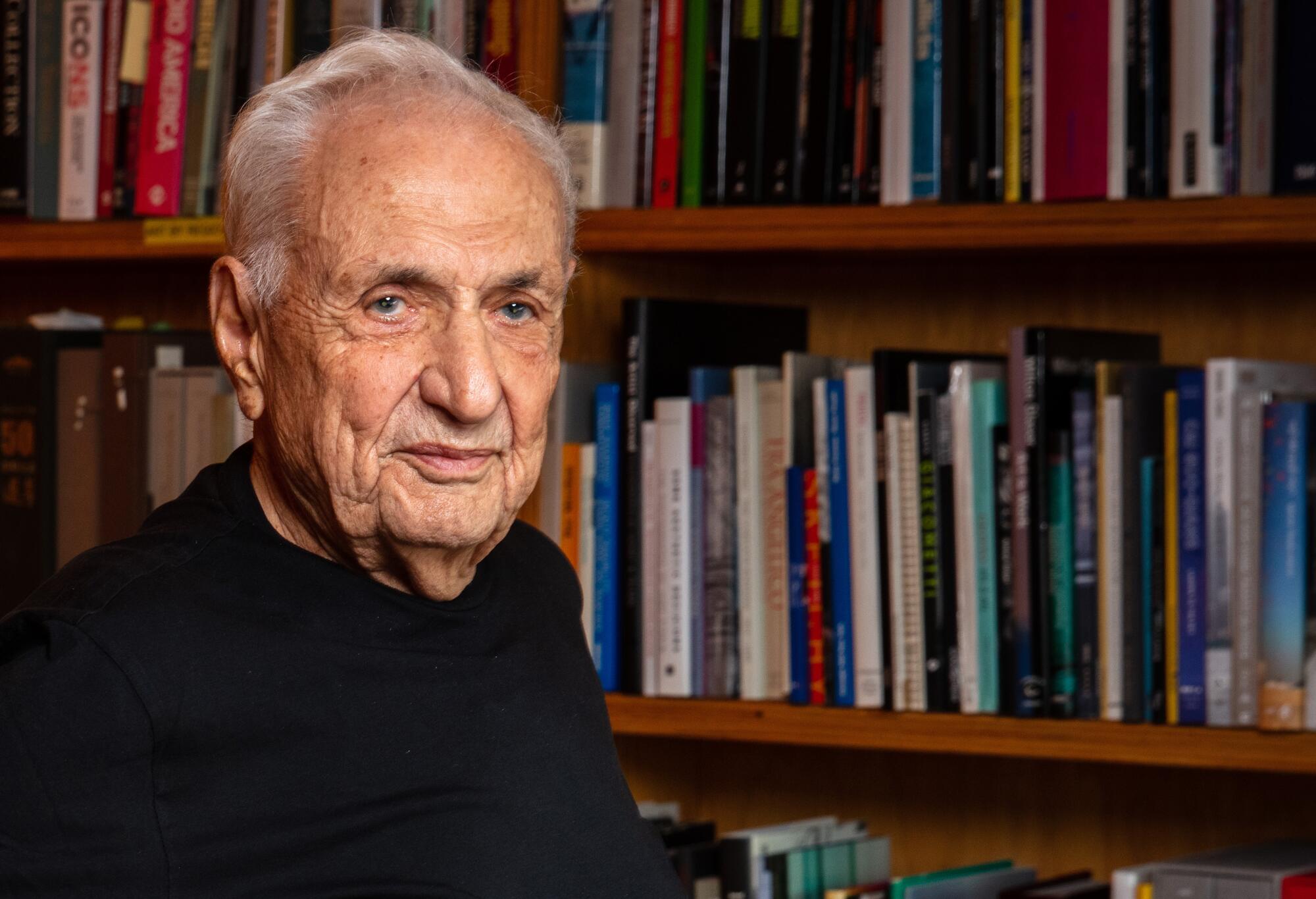Architect Frank Gehry at his offices in Los Angeles in 2019.