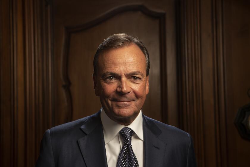 BRENTWOOD, CA-OCTOBER 21, 2019: Billionaire developer Rick Caruso is photographed inside his study at his home in Brentwood. Caruso is giving $50 million to the Pepperdine school of law to expand access to underserved students and encourage careers in public service. (Mel Melcon/Los Angeles Times)