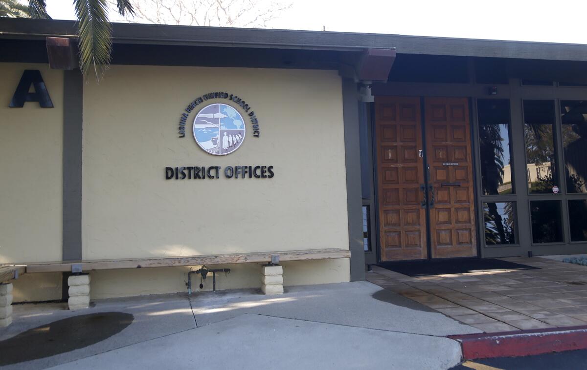 The Laguna Beach Unified School District offices on Park Avenue in Laguna Beach.