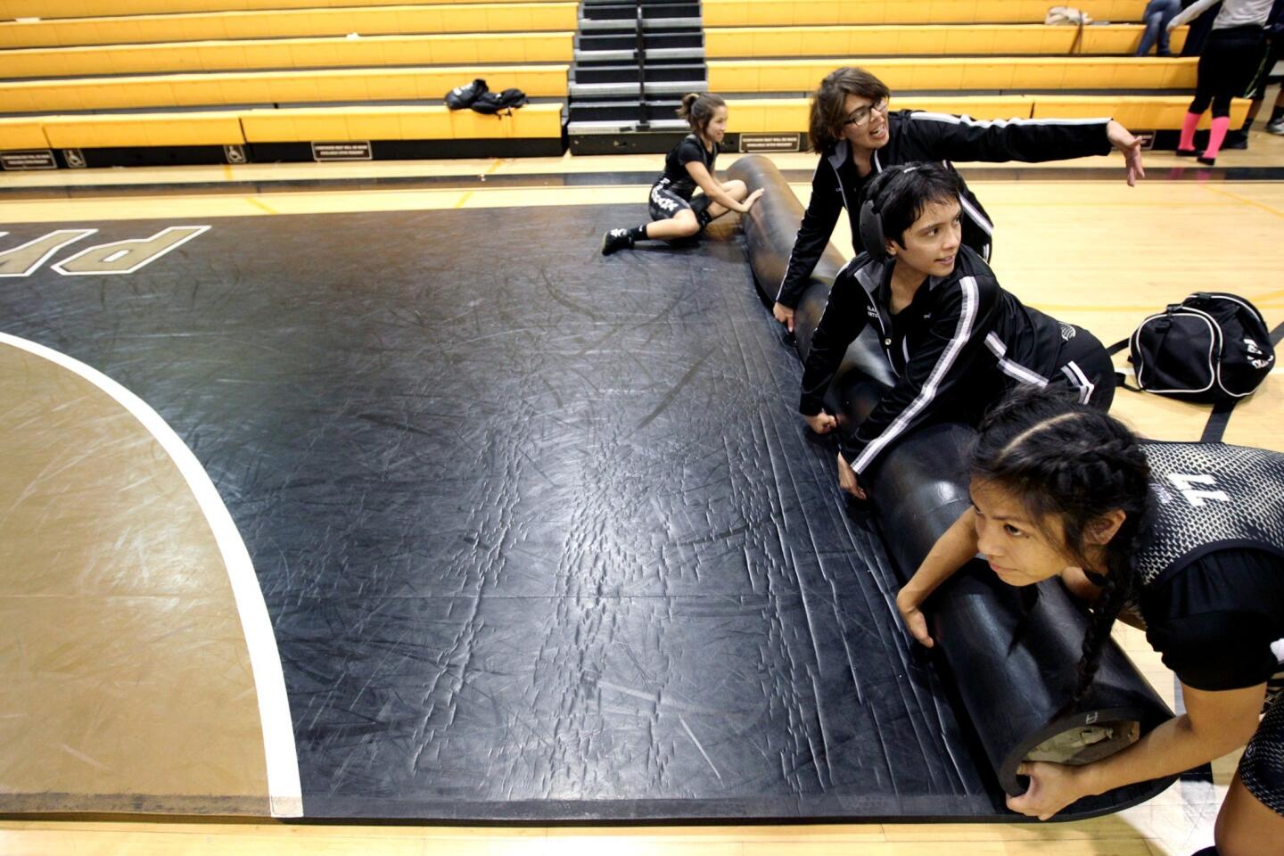 Rolling up the mat