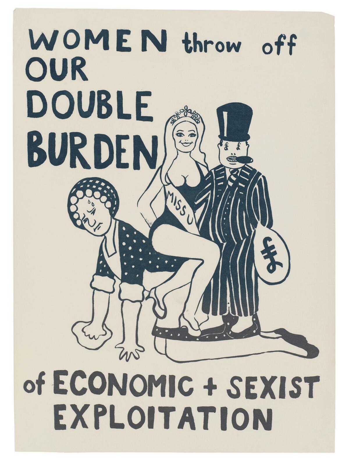 "Women Throw Off Our Double Burden," 1975. (See Red Women's Workshop)