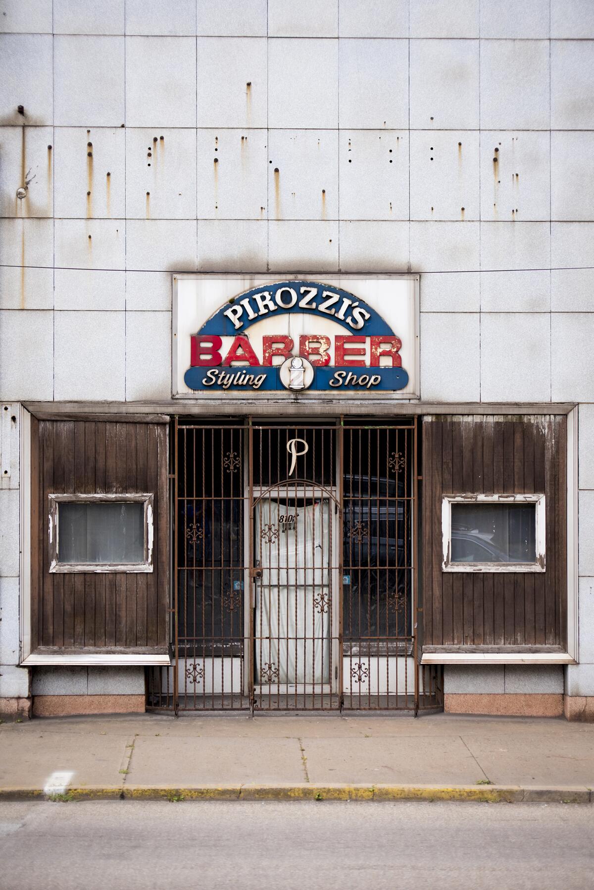 Pirozzi's Barbershop in Braddock, Penn.
