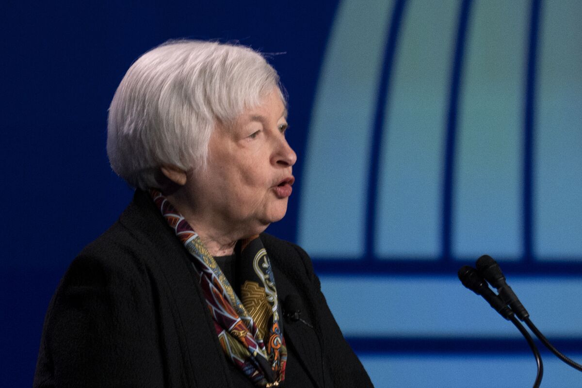 La secretaria del Tesoro de Estados Unidos, Janet Yellen, 