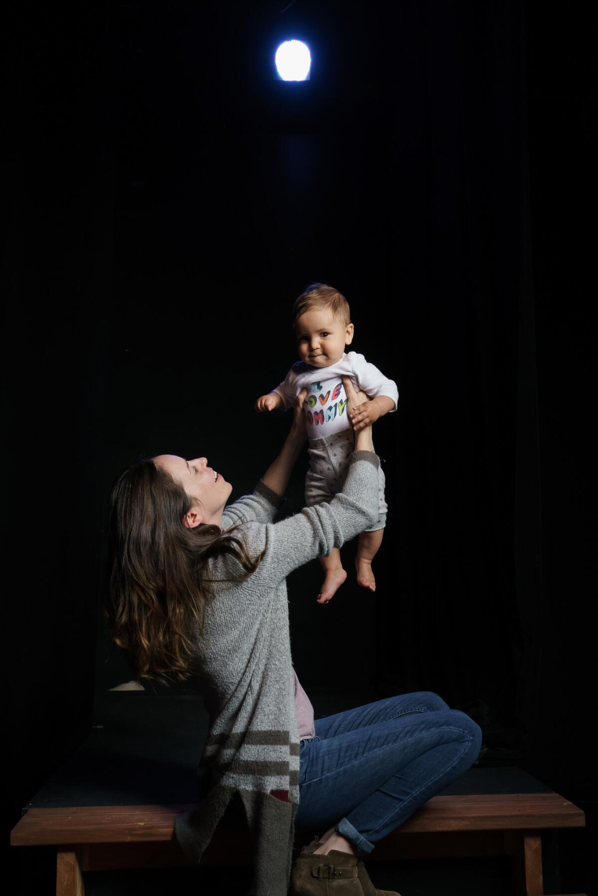 Director Lindsay Allbaugh with 7 1/2-month-old son Miles