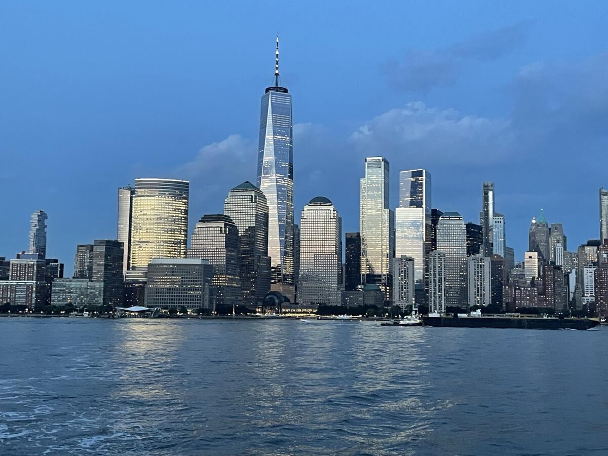 Lower Manhattan as seen from Jersey City.