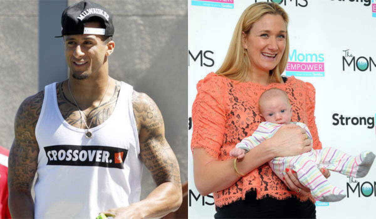 San Francisco quarterback Colin Kaepernick will show off even more of his body art in ESPN's The Magazine's "Body Issue"; Olympic gold medalist Kerri Walsh Jennings was photographed before and after the birth of daughter Scout.
